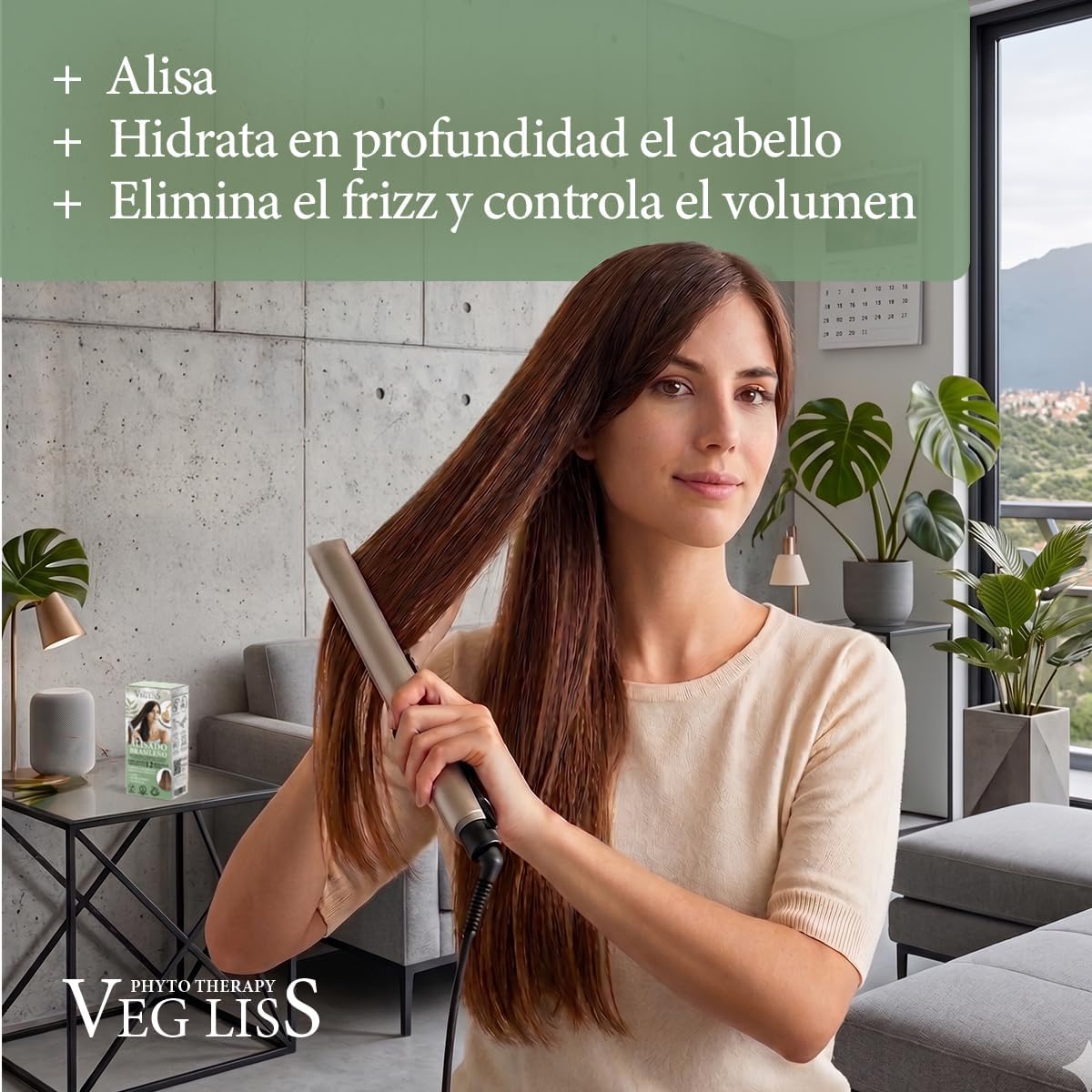 Alisado Brasileño de Keratina Vegetal VegLiss Pelo liso hasta 12 semanas · En casa