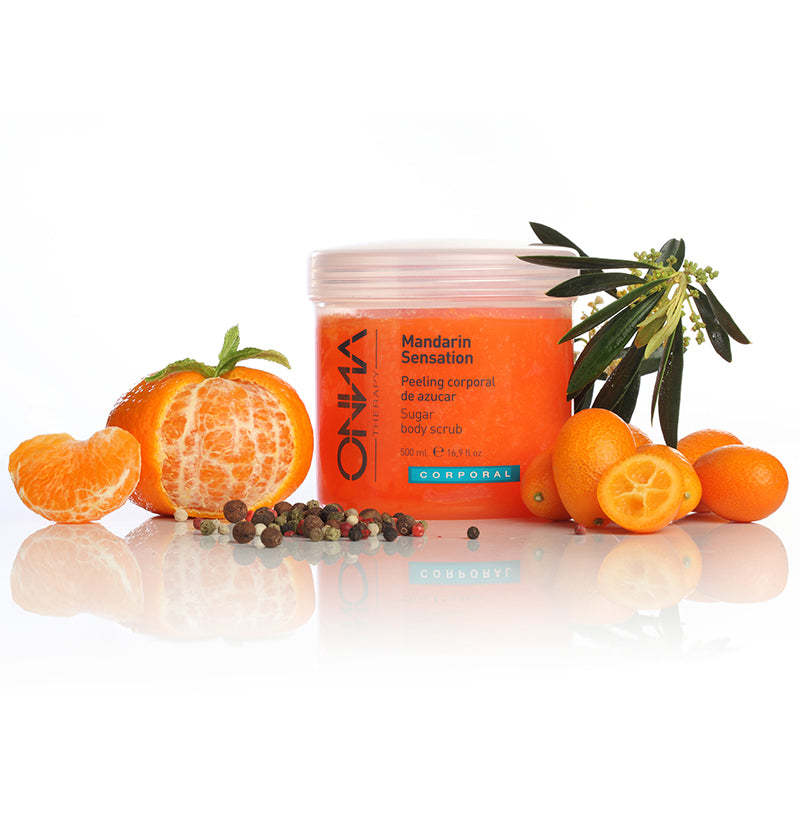 exfoliante y peeling corporal con azucar profesional, para todo el cuerpo: piernas, espalda, brazos.. Onna Therapy