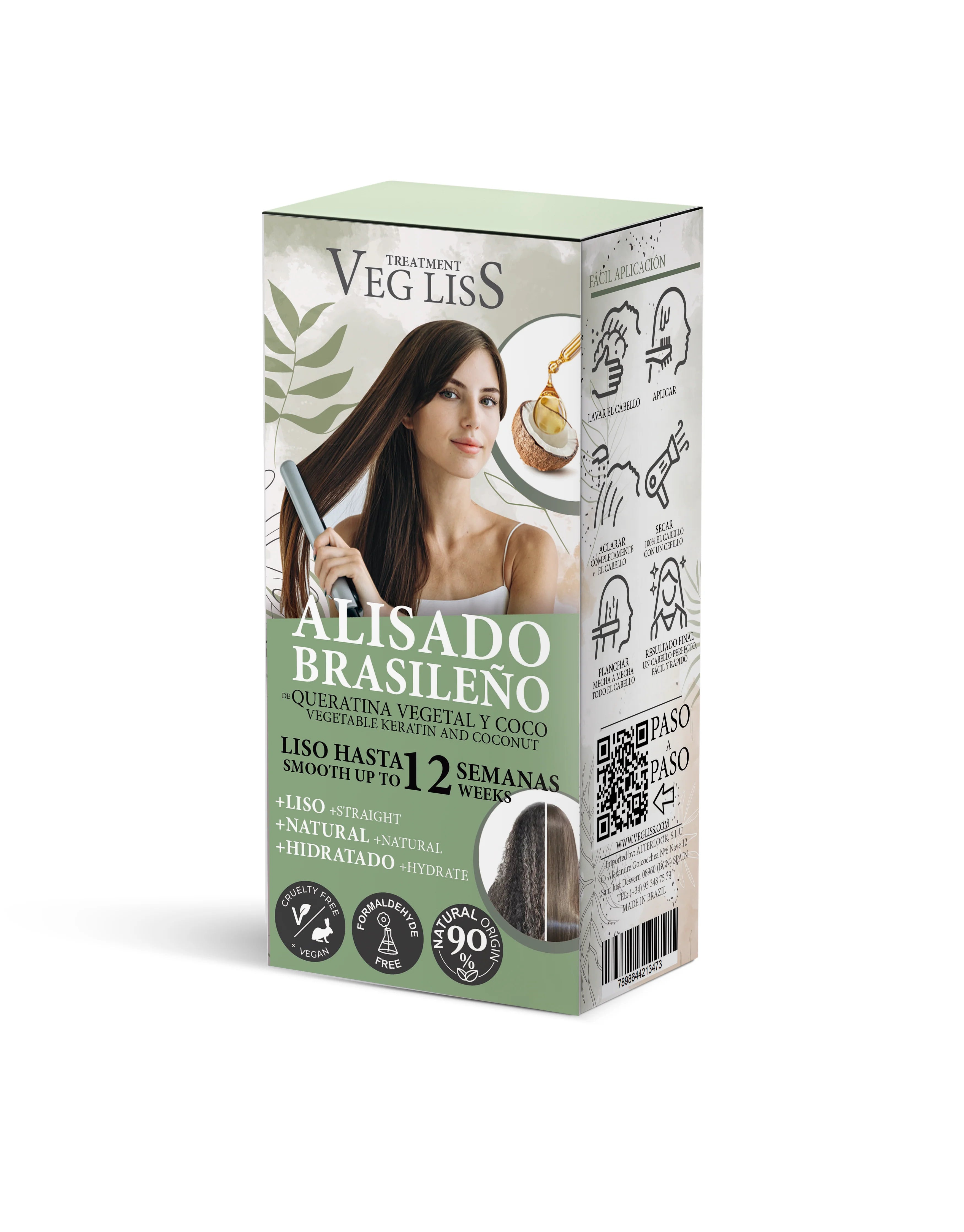 Kit Alisado Brasileño Vegano VegLiss - Keratina Vegetal sin Formol